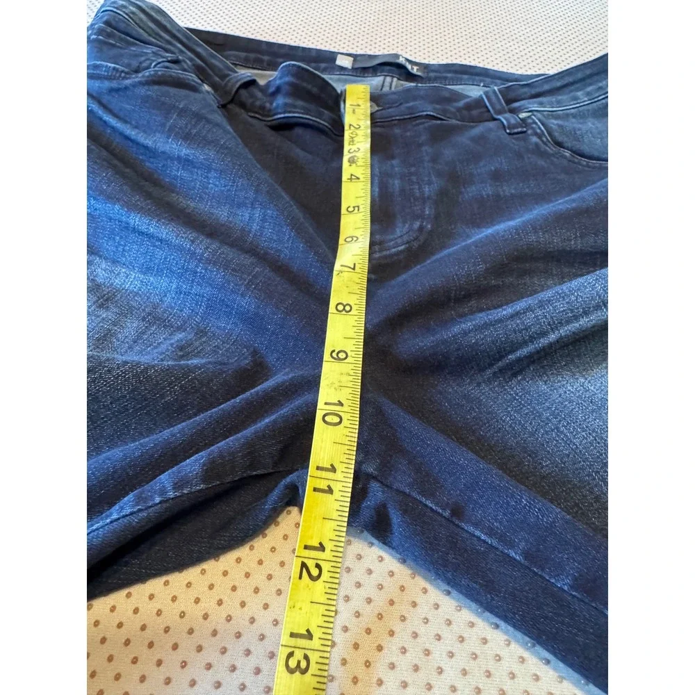 Kut from the Kloth Donna Ankle Skinny Jeans Dark Wash Raw Hem Size 14 Womens - Picture 4 of 7